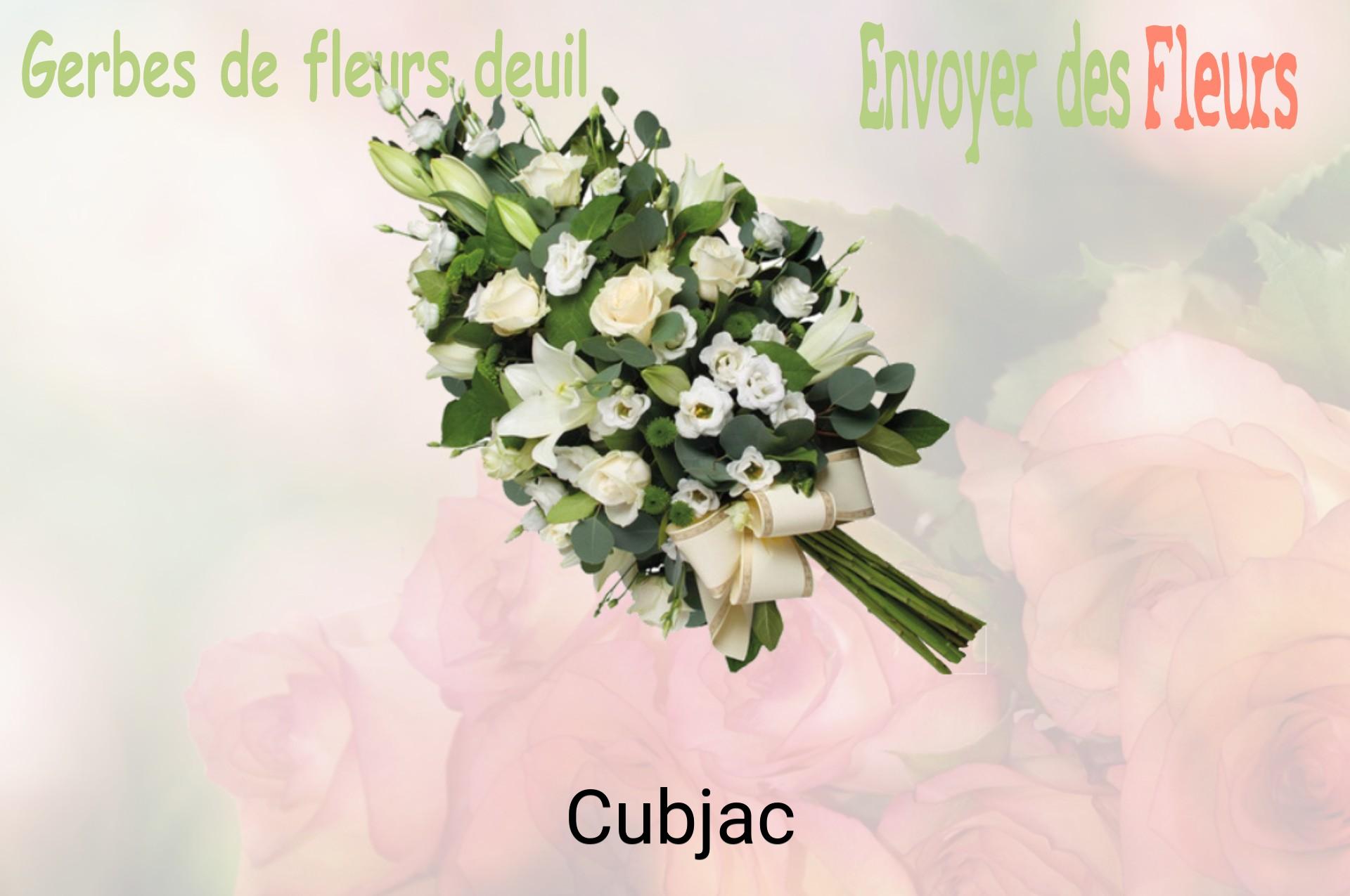 Gerbe de fleurs de deuil livrée à Cubjac